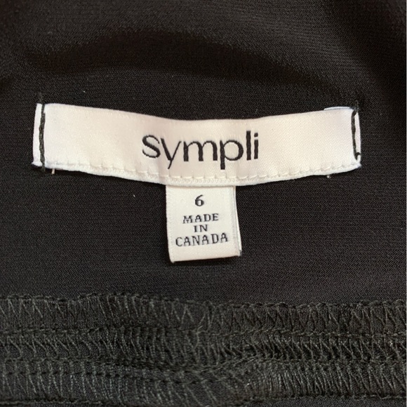 Sympli Pocket Ankle Pant Womens 6 Black Wide Leg Stretchy Travel New - Picture 2 of 8
